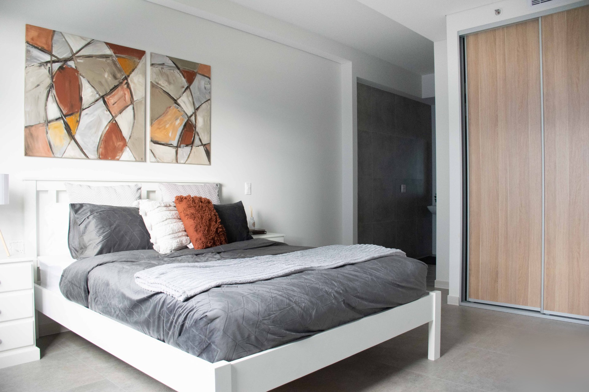 A member’s own bedroom in their apartment, set up the way they like it.