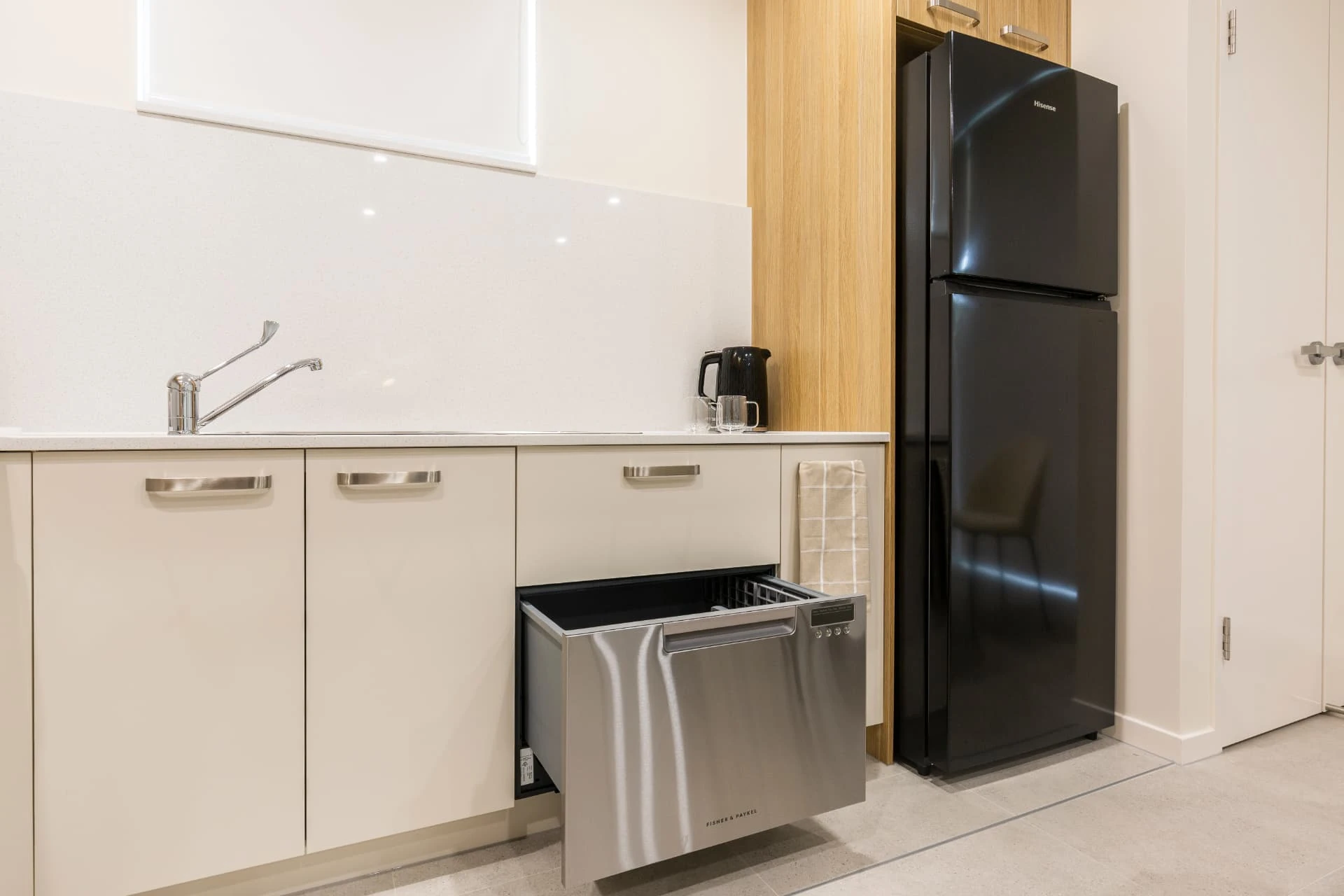 the kitchen of an apartment at Merrylands
