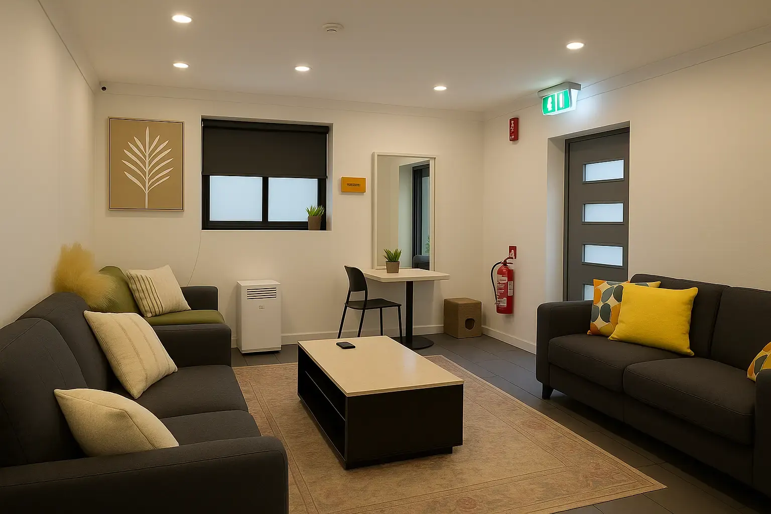 the shared common room at Rockdale