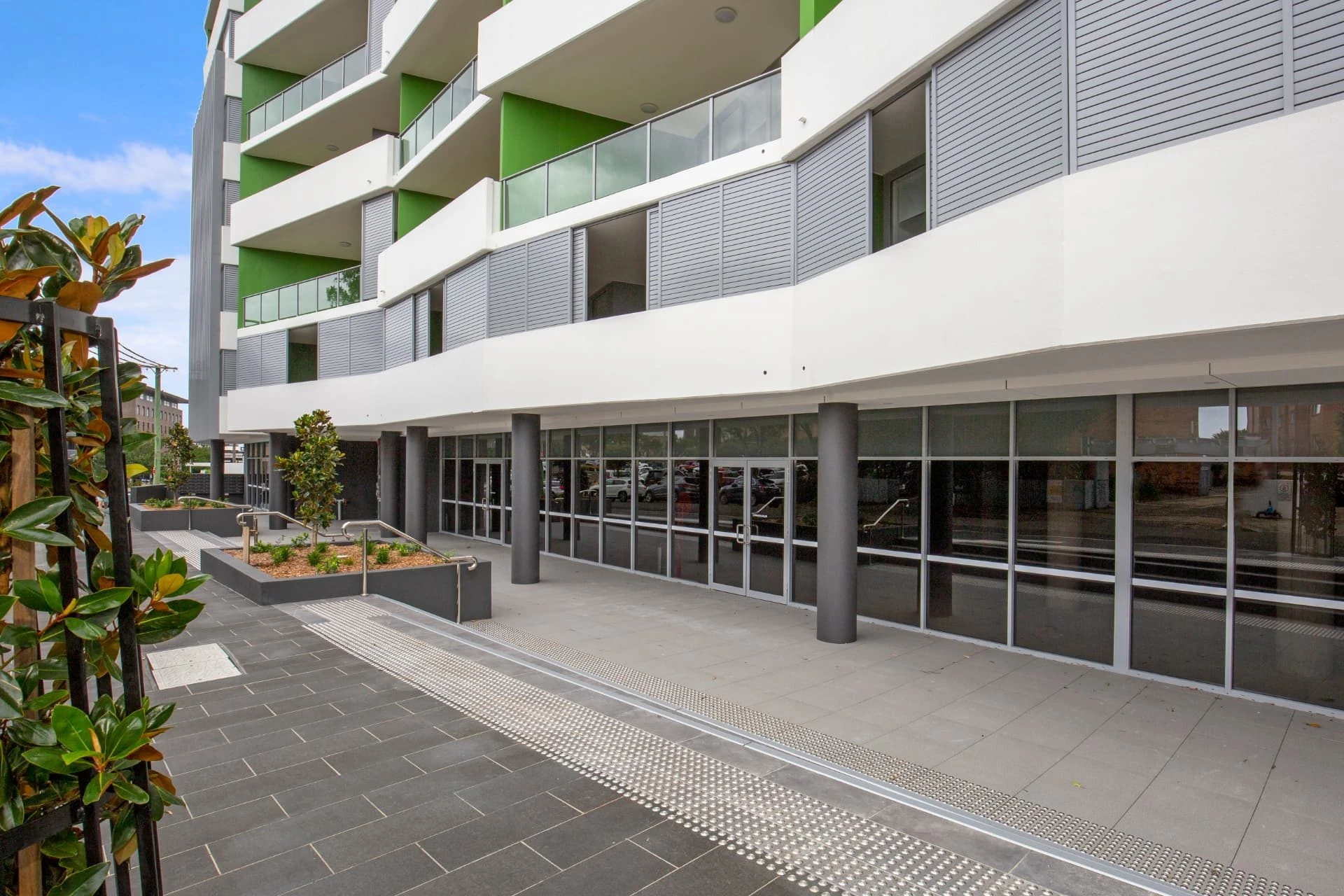The Wollongong Vertical Village building seen from the street.