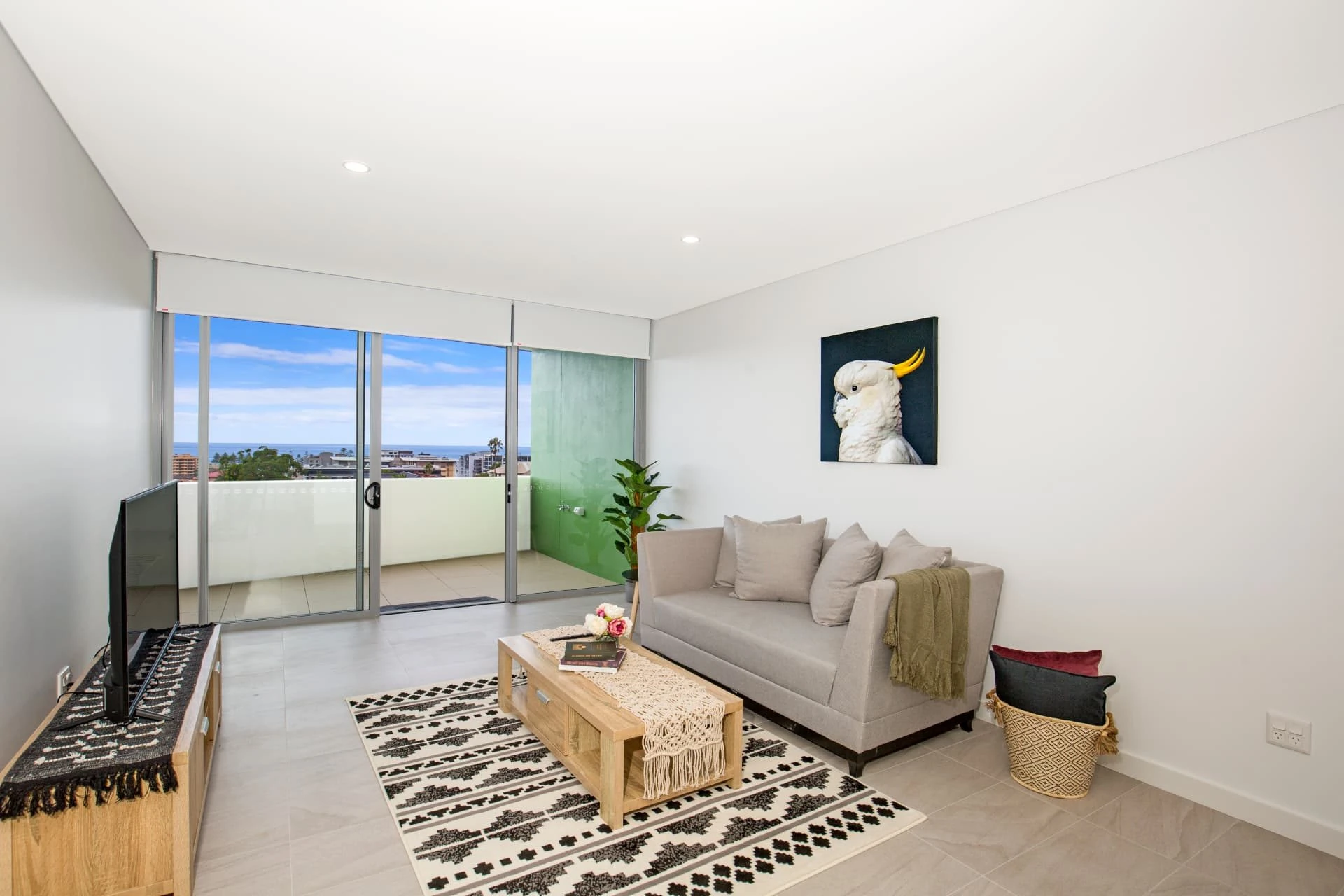the living room of an apartment at Wollongong