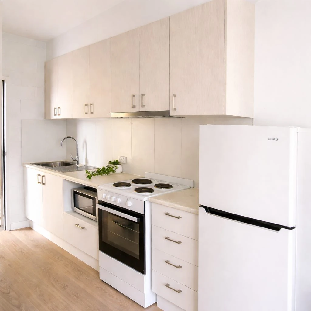 the kitchen of an apartment at Wyong
