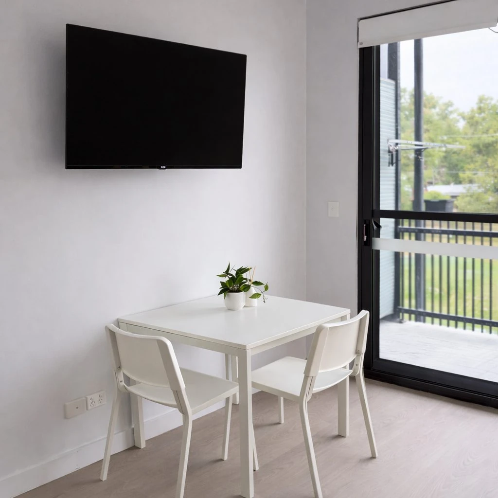 the living space of an apartment at Wyong